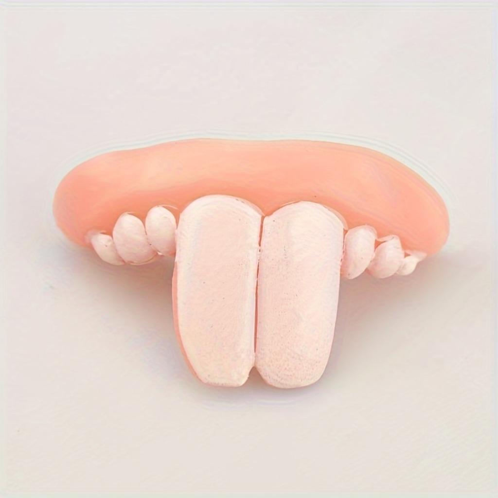 10 Pieces Prank Dentures Novelty - Mixed Color Plastic Assorted Funny Dentures for April Fools' Day and Halloween Props