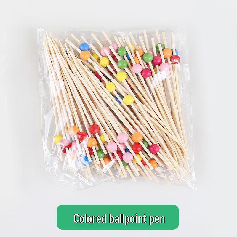 ZISIZ Красочные круглые бусины бамбуковые шпажки