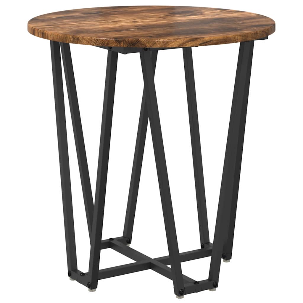 Side Table Set 2 pcs Smoked Oak and Black