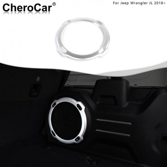 Silver Rear Trunk Speaker Trim Cover For Jeep Wrangler JL Rubicon 2018+ Interior