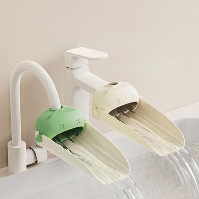 1 Pièce Extenseur de Robinet en Silicone Dessin Animé Bec Anti-éclaboussures pour Aide au Lavage des Mains des Enfants Accessoire d'Évier de Salle de Bain Cuisine