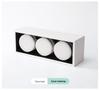 Double-Head GX53 LED Surface-Mounted Downlight, No-Hole, Square Gimbal, Four-Head Ceiling Light for Living Rooms