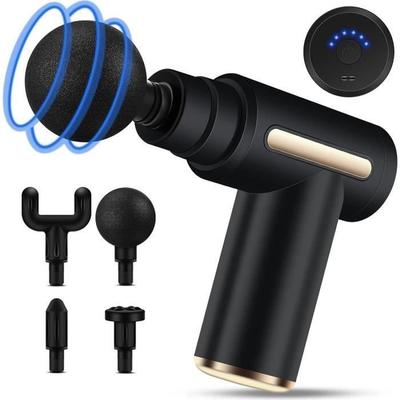 Mini Muscle Massage Gun 6 Adjustable Levels 4 Massage Heads Type-C Charging