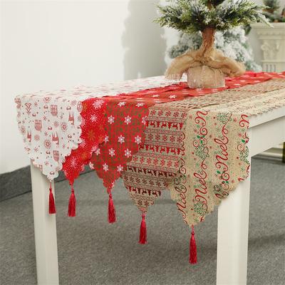 Christmas Decoration Linen Printed Table Flag Tablecloth Tablecloth Placemat