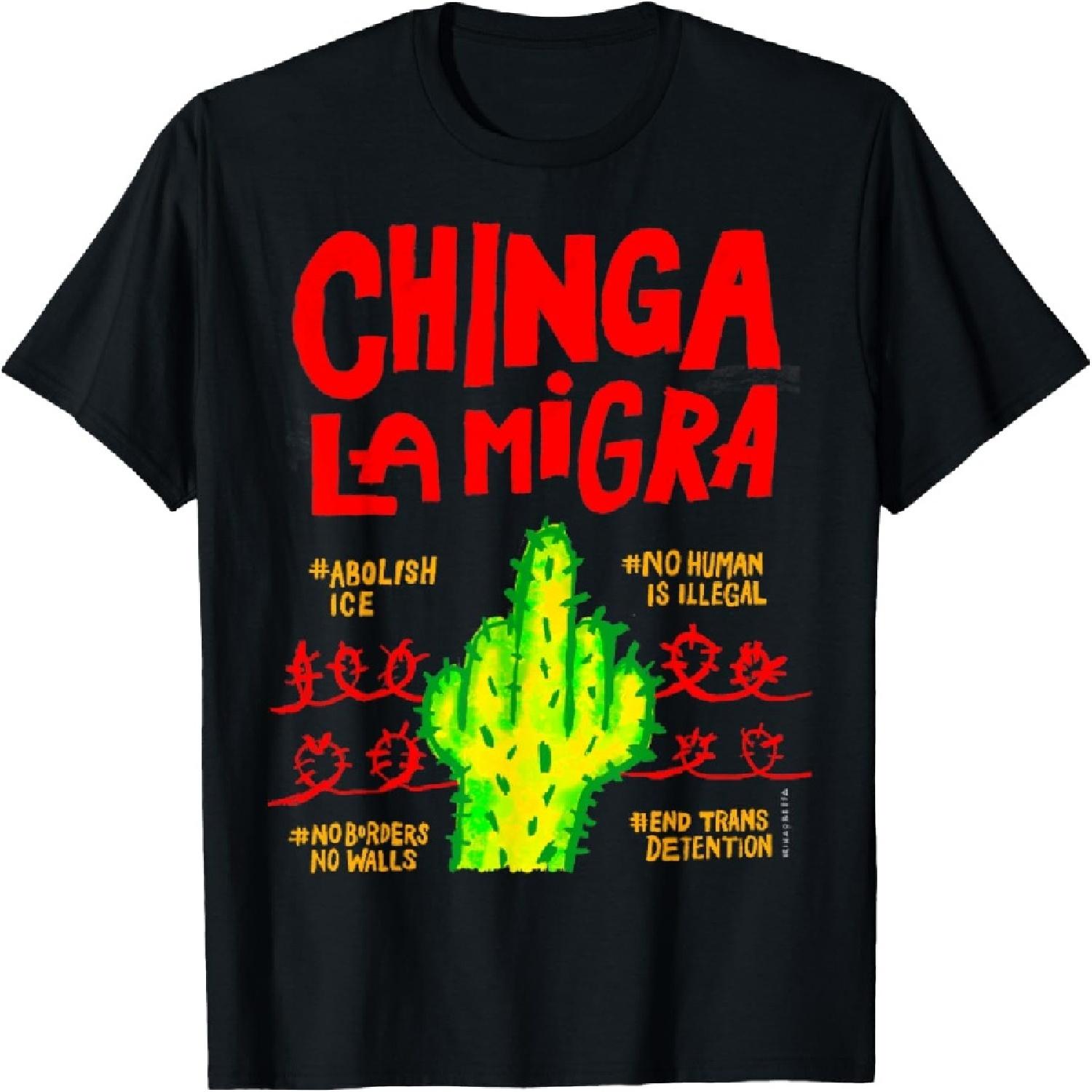 Vintage Chinga La Migra Abolish Ice T-Shirt S