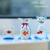 Handgefertigte Glas-Taschenfisch-Figur Mini-Taschenfisch-Ornamente Lebendiger Glasfisch Schreibtischdekoration Heim-Büro-Dekor
