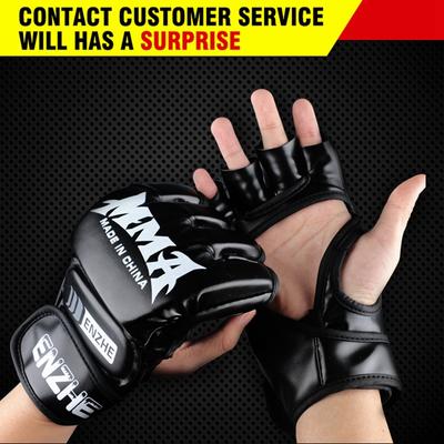 Halbfinger-MMA-Kampfhandschuhe, Boxhandschuh, bequem, einfach zu bedienen, langlebig und robust, atmungsaktiv