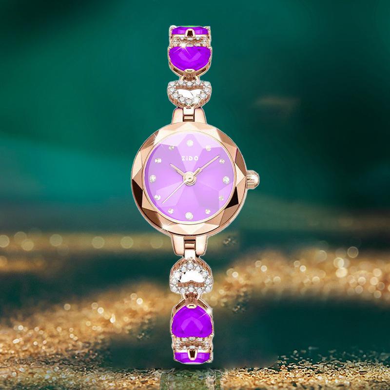 ZIDO Elegant Women's Crystal Rhinestone Waterproof Quartz Wristwatch