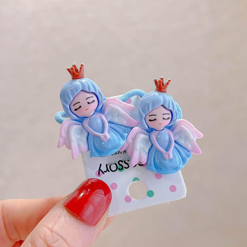 

2 шт. Мультяшные Мечтательные Ангелы с Крыльями Девочки Эластичные Резинки для Волос Милые Принцессы Аксессуары для Волос Детские Резинки для Волос Детский Головной Убор