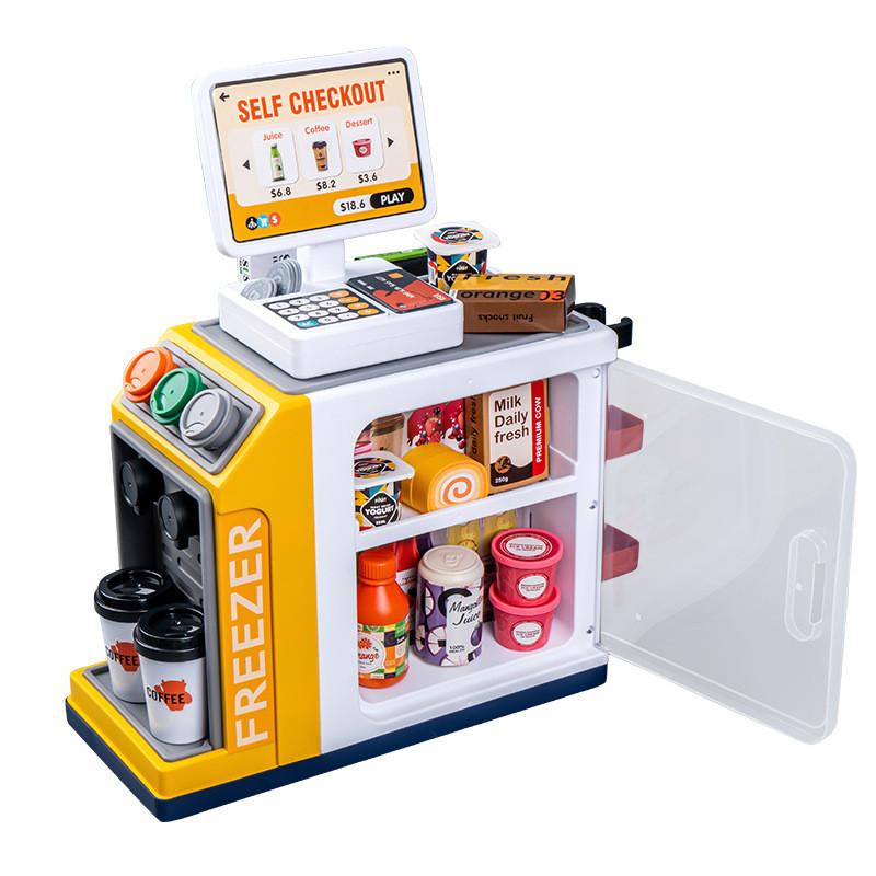 Toy Childrens Cash Register With Simulated Supermarket Scanner Learning For