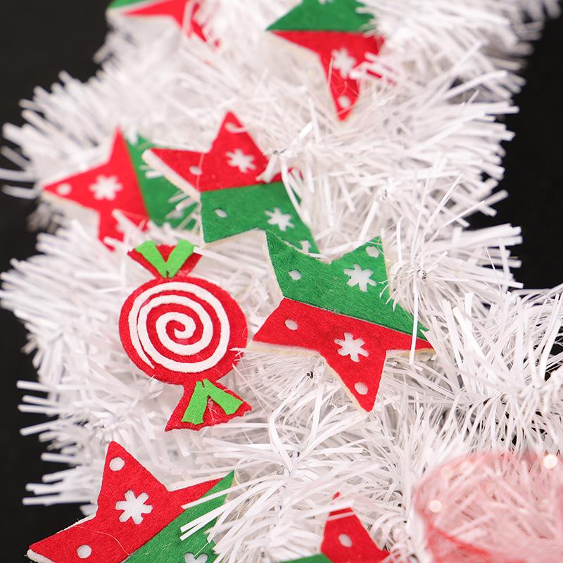 White Gauze Star Scene Christmas Wreath with Lights White Gauze Star Wreath with Lights