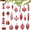 Lollipop Ornament Easy To Hang Christmas Ball Ornaments Holiday Hanging Decor Unique Candy Cane Pendant For New Year Celebration