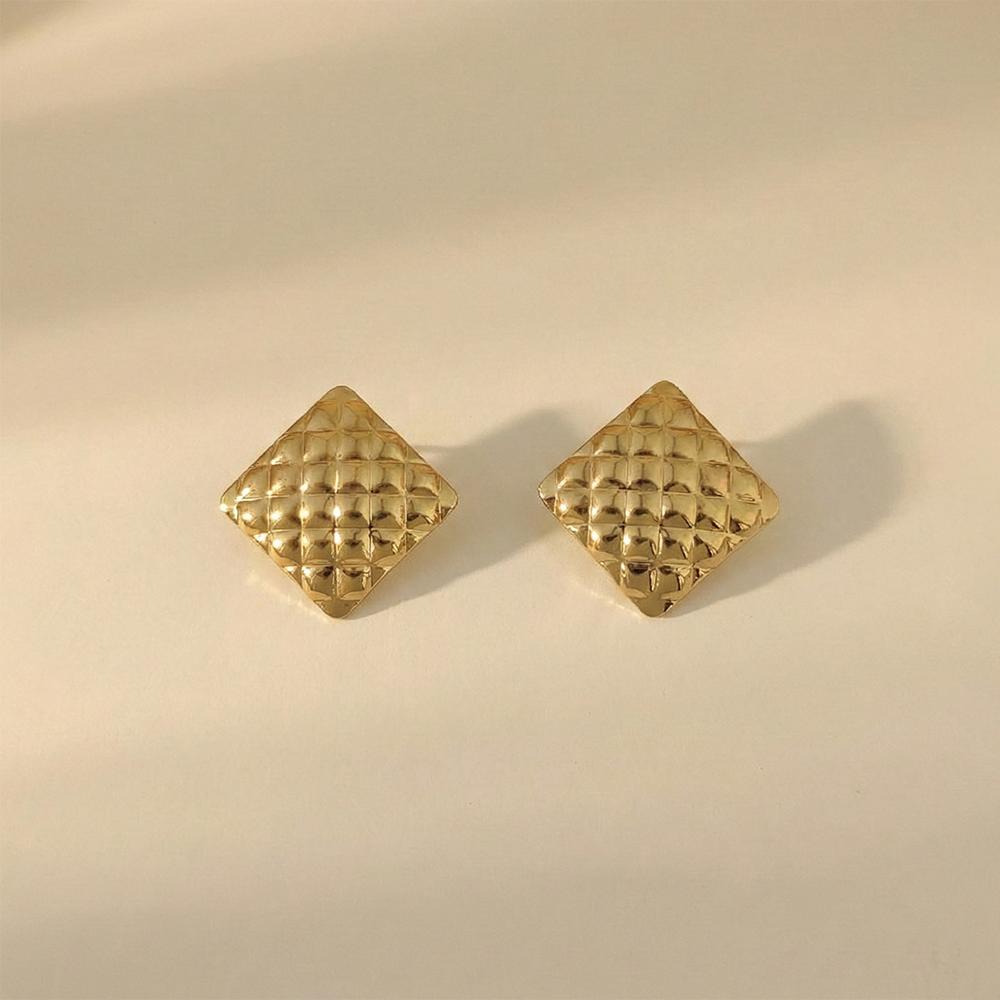 Chunky Gold Earrings Vintage Gold Statement Stud Earrings for Women Lightweight Trendy Knot Geometric Dangle Drop Earring Jewely