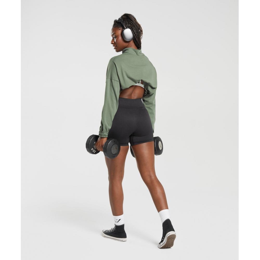 

Легкий пуловер GYMSHARK Lifting на 1 4 молнии Темно-зеленый B5A9U EB66