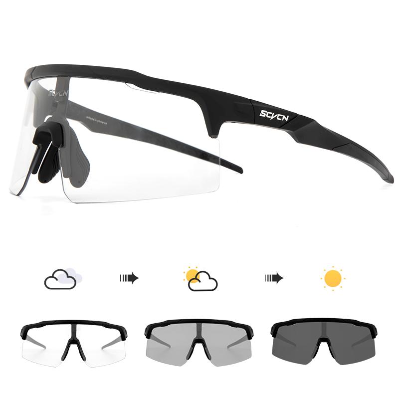 SCVCN Photochromic Sunglasses for Man Cycling GlassesBike Glasses UV400 Rosd Speed Bicycle Eyewear MTB Outdoor Woman Goggles