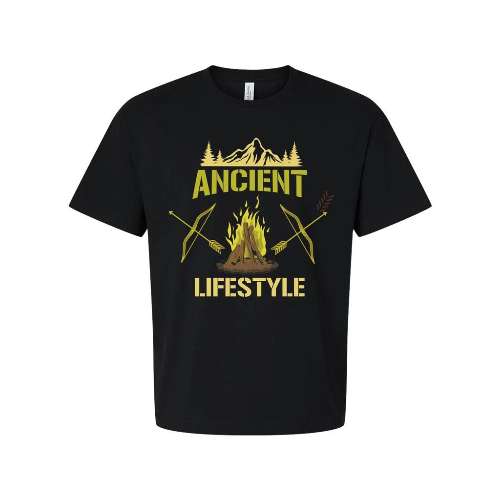 Ancient Lifestyle Campfire Arrows Graphic T Shirt For Hunters Unisex Outdoor Adv