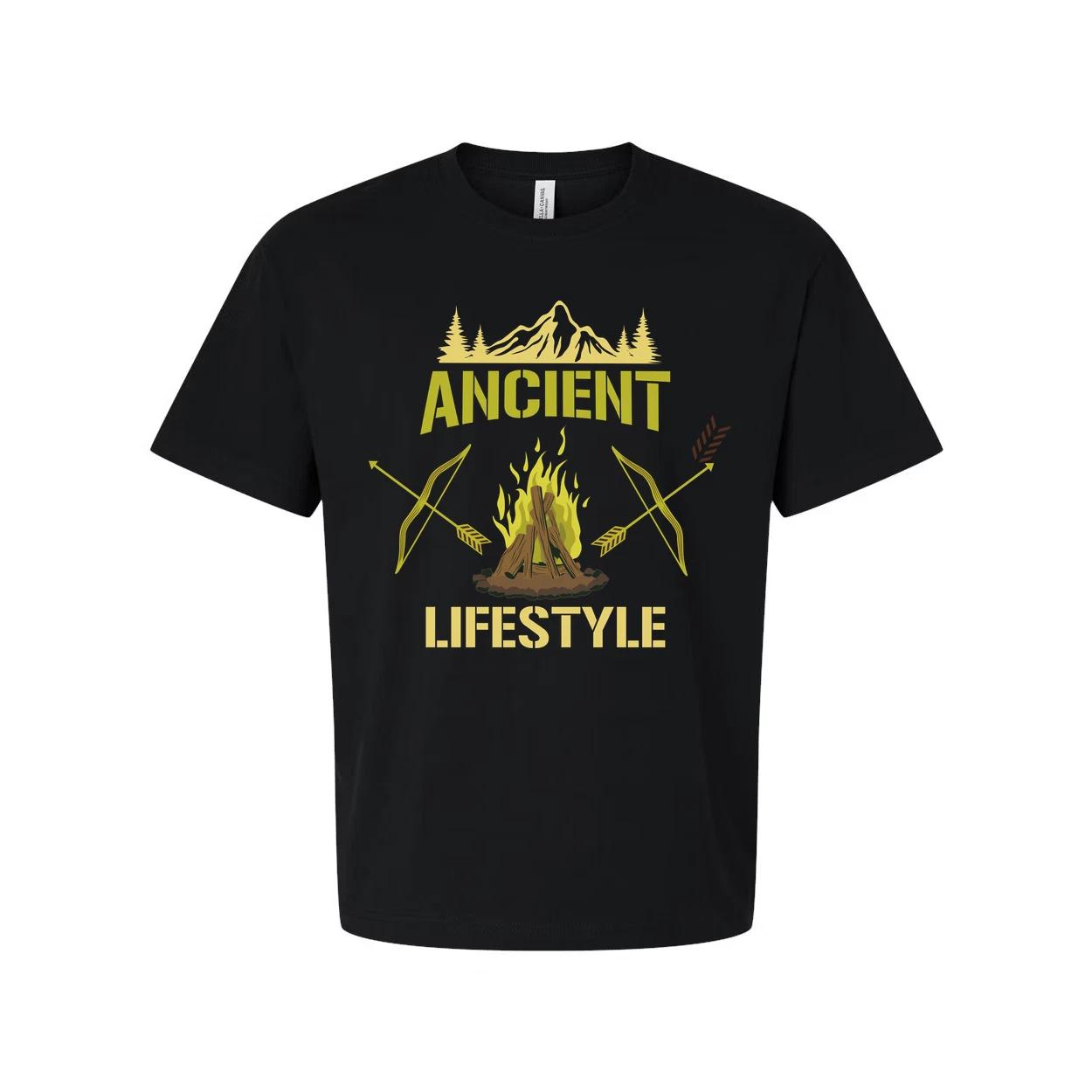 

Ancient Lifestyle Campfire Arrows Graphic T Shirt For Hunters Unisex Outdoor Adv 2XL