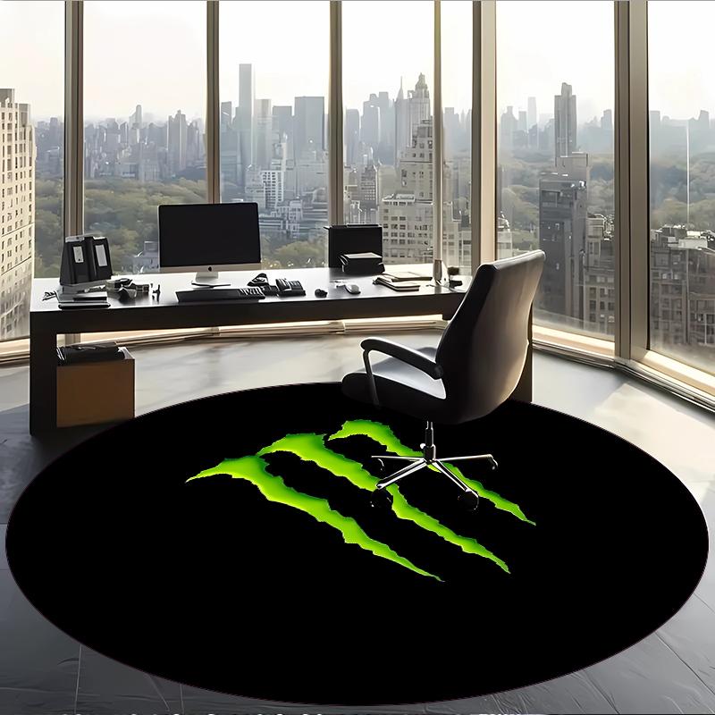 Monster (1) Runder Büroteppich Dekorativer Bodenteppich für Büro Schlafzimmer Wohnzimmer und Wohnbereich