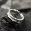 925 Sterlingsilber Damen Glitzernder Schuppenring - Pinky- und Fingeraccessoire mit einfachem, hochwertigem, akribischem Design