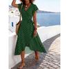 Europe, America 2026 summer new beach vacation irregular straps temperament polka dot dress