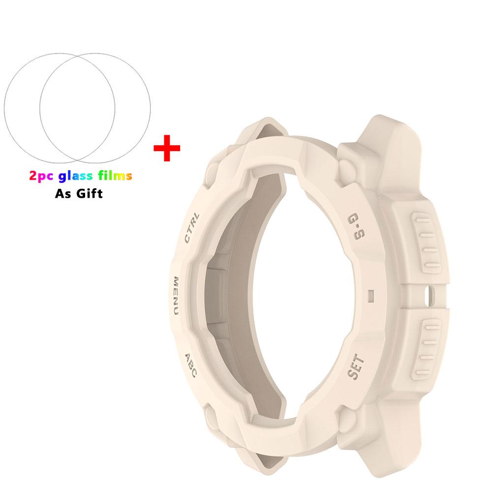 Silicone Protective Case Cover for Garmin instinic 3 45mm 50mm Sports SmartWatch Shell with glass film