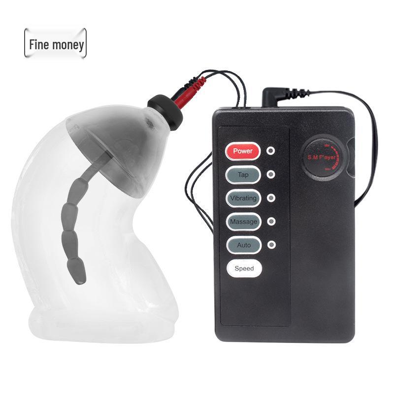 SM Electric Shock Horse Eye Chastity Sleeve: Male Training and Restraint Climax Device