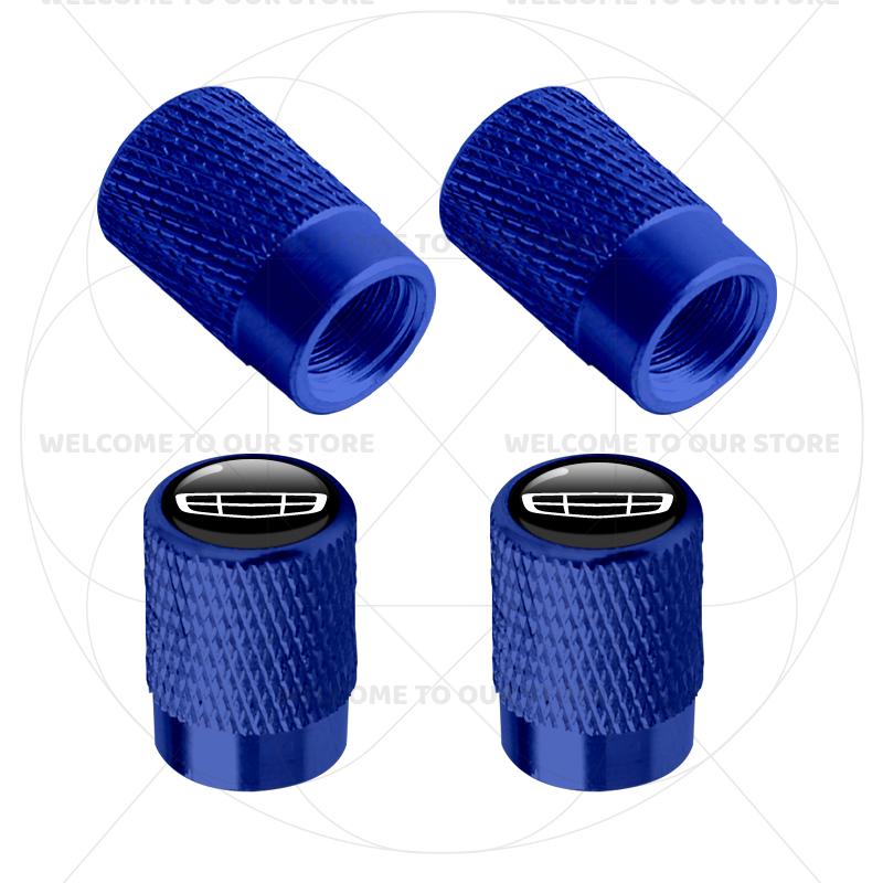 For Geely Auto Emblem Coolray Tugella Monjaro Atlas Pro Okavango 4Pcs Aluminum Car Tire Valve Caps Wheel Stem Air Dust Covers