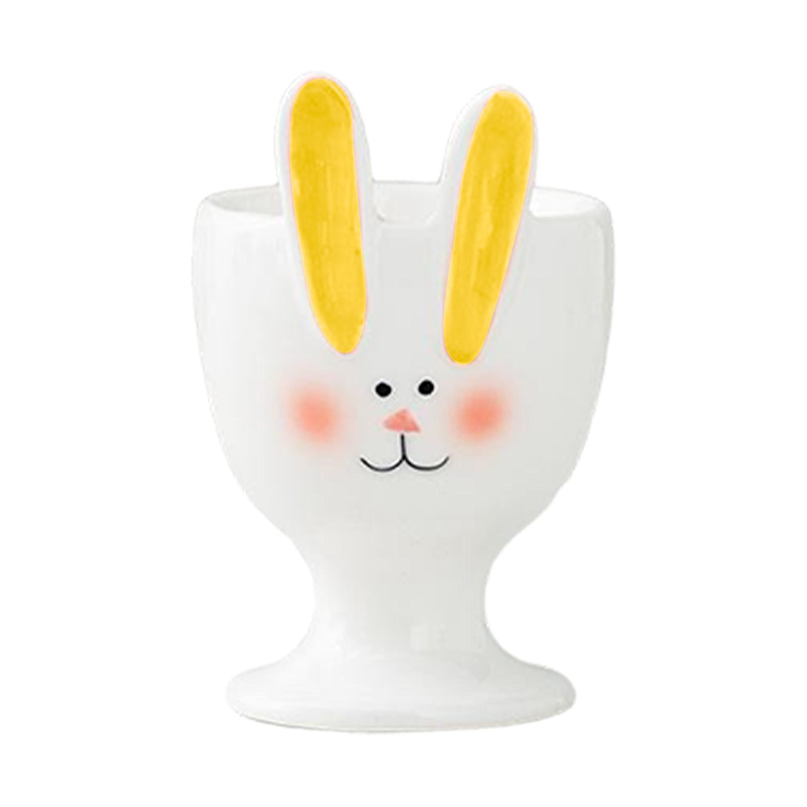 

Fun And Creative Ceramic Egg Holder For Desktop Storage, Beauty, Egg Cup, And Tableware One Size