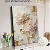 30x40cm White Rose Pearl Painting Kit Frameless DIY Pearl Diamond Art for Adults & Beginners Handmade Gem Art Home Wall Decor & Gift Idea