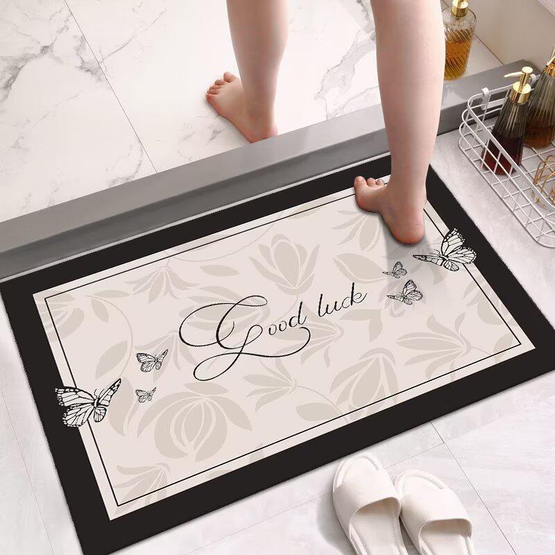 Premium Bathroom Floor Mat, Toilet, Toilet Door Non-slip Mat, Absorbent Mat, Diatom Mud Household Floor Mat