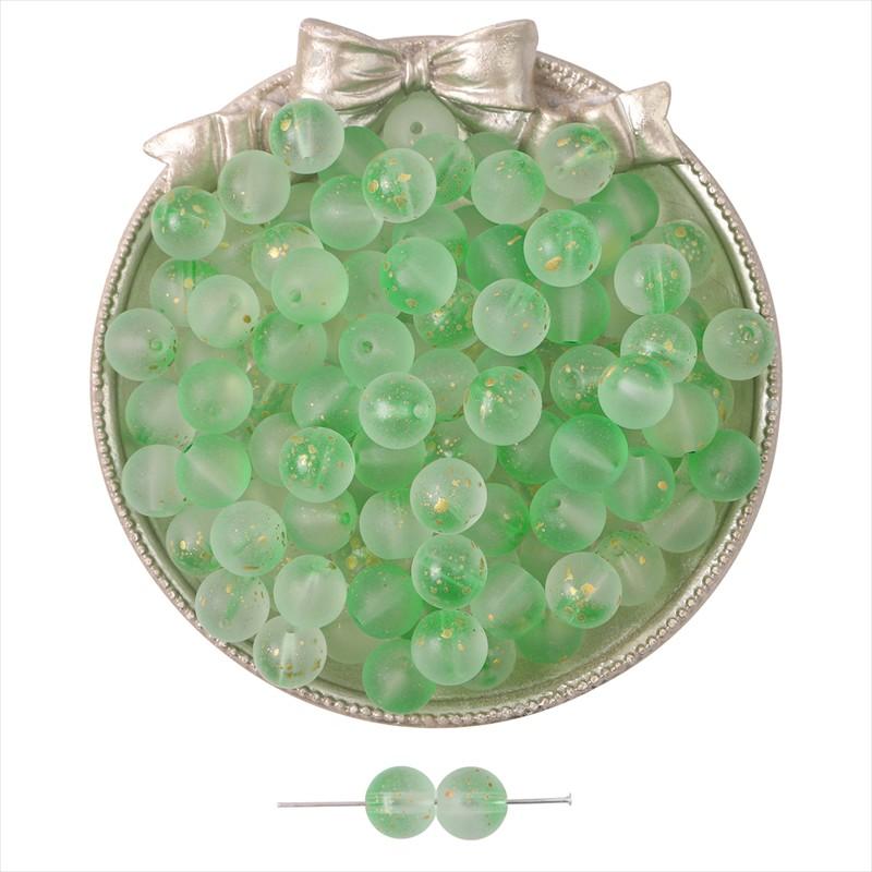 Gold Foil Effect Glass Crystal Beads 8mm Round Spacers for DIY Jewelry 50 Pcs Multi-Colors