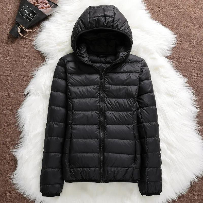 Women Puffer Jackets Plus Size Hooded Female Ultra Lightweight Packable Down Coats