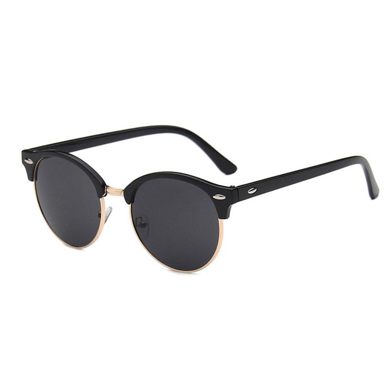 

Round Sunglasses Half Frame Women Designer Retro Men Summer Style Sun Glasses Popular Brand only 1 sunglasses