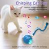 Indoor Cat Interactive Toy Ball, Fast Rolling On Carpet, Chirping and Motion Activated Cat Toy