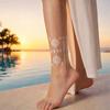 6Pcs Glow in Dark Tattoo Stickers, Lace Temporary Body Art for Hands, Waterproof Indian Mehndi Tattoos for Women Girls