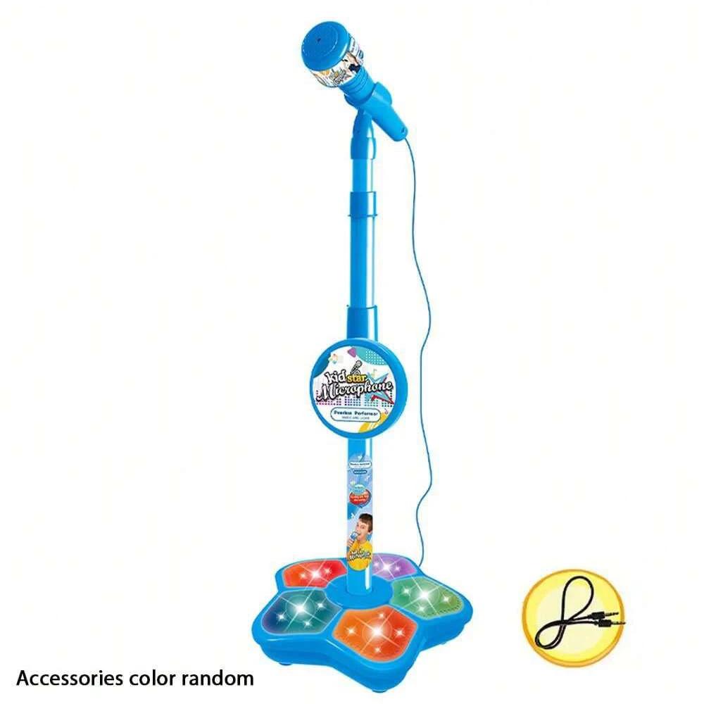 Kids Karaoke Microphone Stand - Portable Durable Party Toy with Electronic Amplifier, Children's Singing Set
