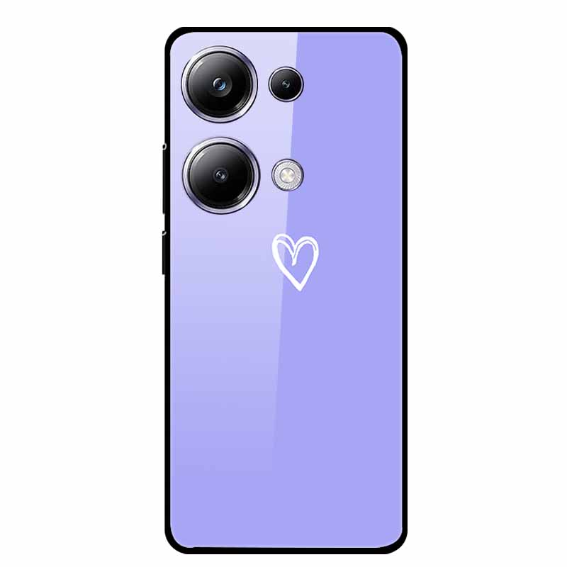 Glass Back Cover For Xiaomi Redmi Note 13 Note13 Pro Case Soft Bumper Hard Tempered Glass Case For Redmi Note 13 Pro Phone Case