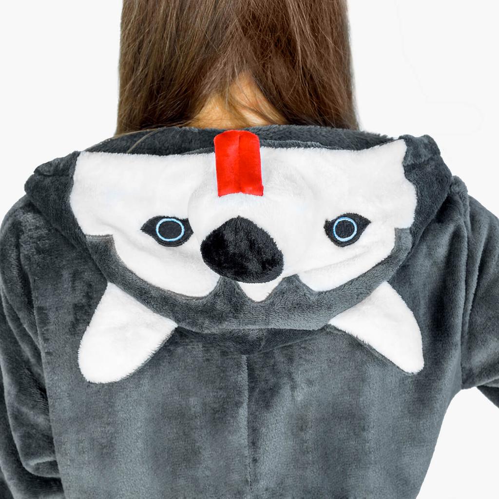Warm men's pajamas kigurumi husky onesie jumpsuit adult costume m Husky Onesie Costume - M