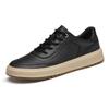 2025 Men's High-End Genuine Leather Sneakers: Versatile, Thick-Soled Casual Shoes In Cowhide