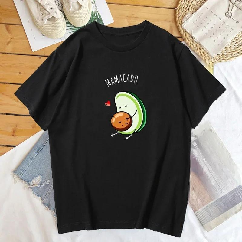 T Shirt Women Men Fuuny Avocado Dad Papacado Mamacado Tshirt Summer  Short Sleeve Woman Clothes