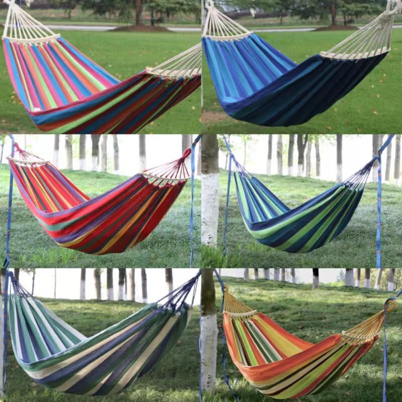 Outdoor Anti-rollover Double Canvas Hammock