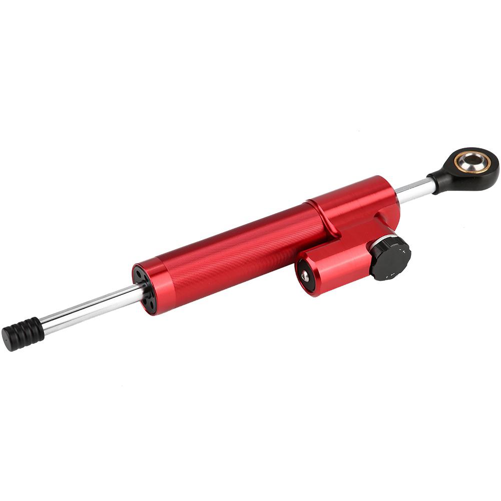 Universal Motorcycle Aluminum Alloy Steering Damper Stabilizer (Red & Black)
