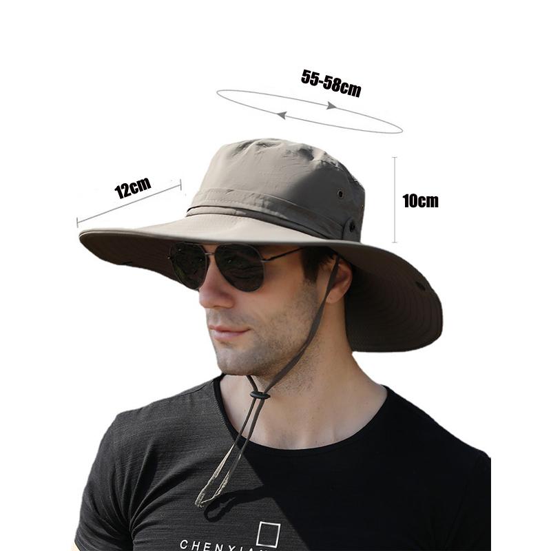 Men's Summer Sunshade Hat Outdoor Men's Leisure Fisherman Hat Mountaineering Fishing Sun Hat