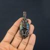 Labradorite Pendant, Handmade Gemstone 999 Copper Wire Wrapped Pendant Antique Jewelry, For Gift Silver Jewelry
