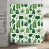Tropical Leaf Shower Curtain Waterproof Home Decor Wall Hanging for Bathrooms Green 3D Printed Fabric Bathroom Curtains