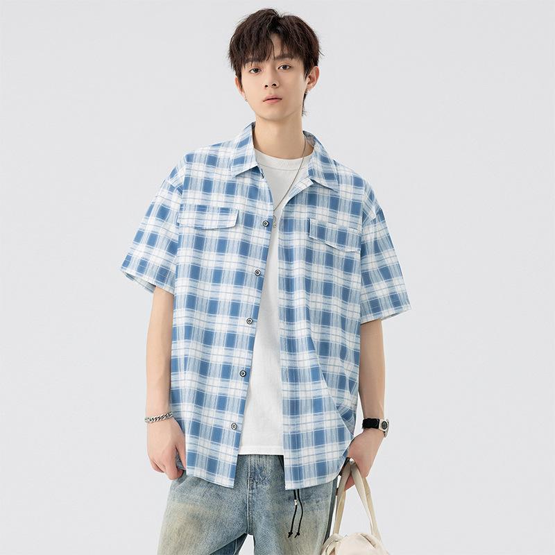 Summer Workwear Short Sleeved Shirt Men's Thin Outdoor Loose Casual Collar Plus Size Shirt