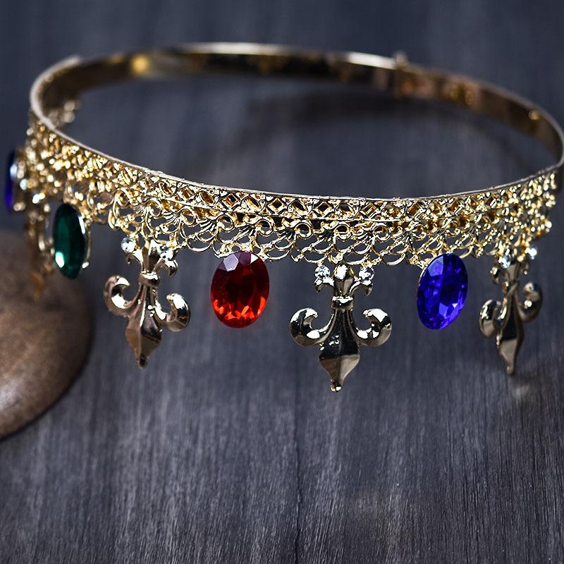 Men's King Crown Queen Crown Hair Accessory Tiara Performance Headwear Unisex Prince Princess Beauty Pageant Crown