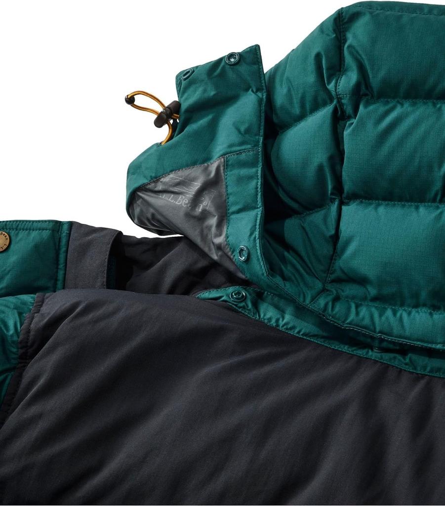 Mountain Classic Down Color Block Japan Fit S Dark Multicolor 1000204593 [LLVEN] Men's Parka, Pine/Black