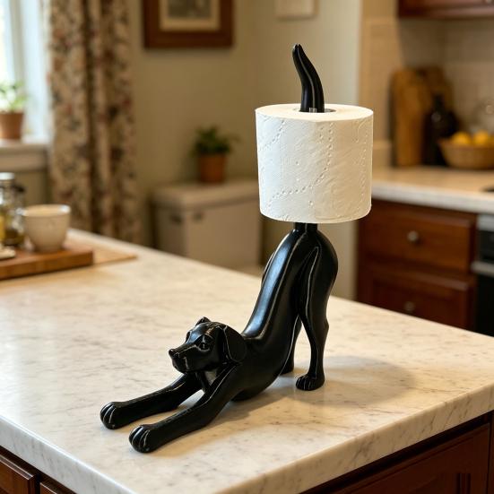 Suport amuzant pentru hârtie igienică cu animal de stretching Imprimat 3D Coadă de Pisică Câine Leu Suport Rulou Șervețele Drăguț Suport pentru Prosoape de Hârtie pentru Baie Bucătărie Toaletă