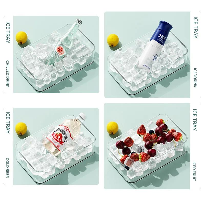 Refrigeration Home Food Grade Silicone Molds Baby Mold Ice Mould Ice Storage Boxes With Lid Household Use Freezing Kitchen Tools